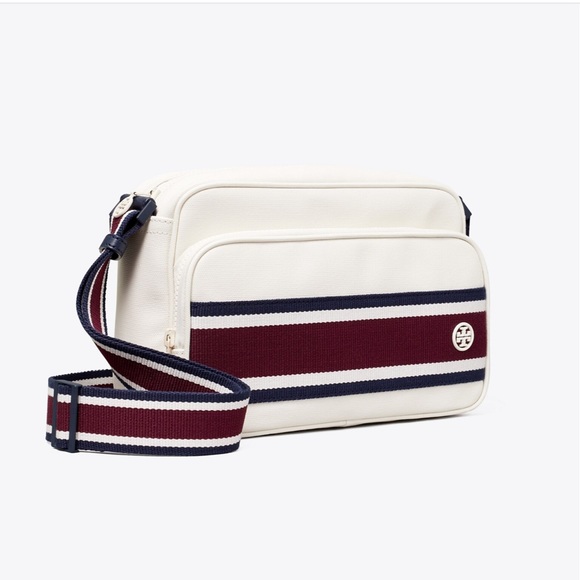 TORY BURCH CANVAS STRIPE CARGO CROSS-BODY - Picture 6 of 14
